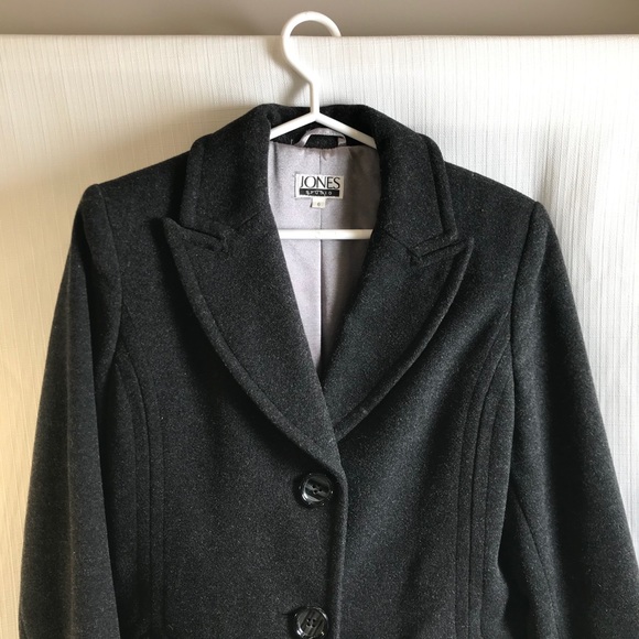Dark Gray Dress Coat Sz 6 - Picture 6 of 9